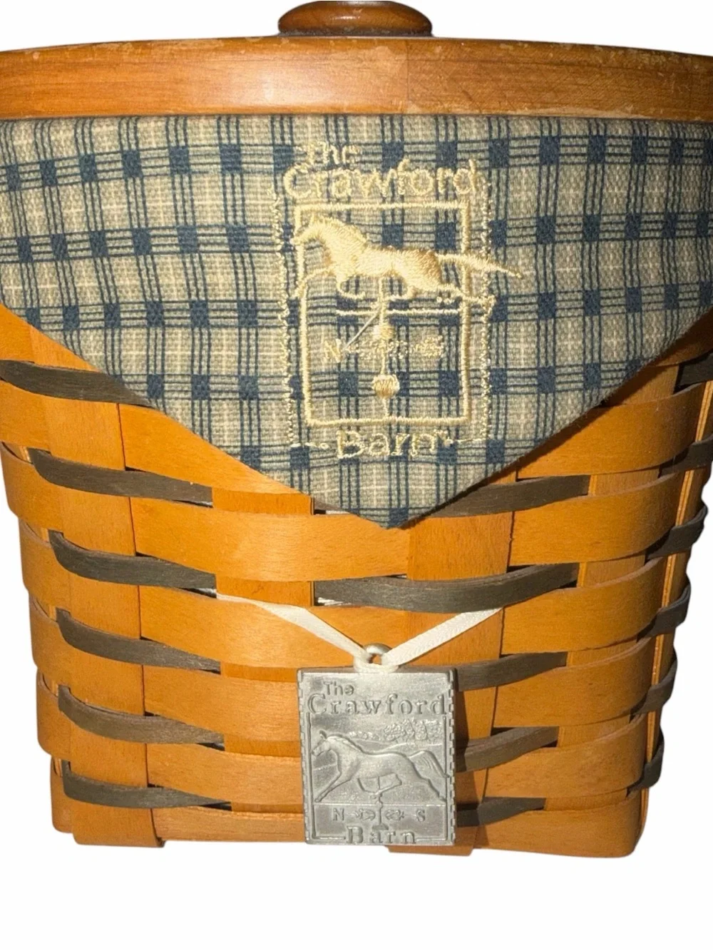 1998 Longaberger Commemorative Crawford Barn Raising Basket